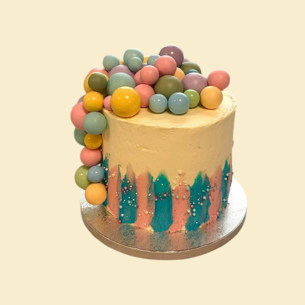 Pastell Bubble Torte – Bunte Kugeltorte in zarten Farben