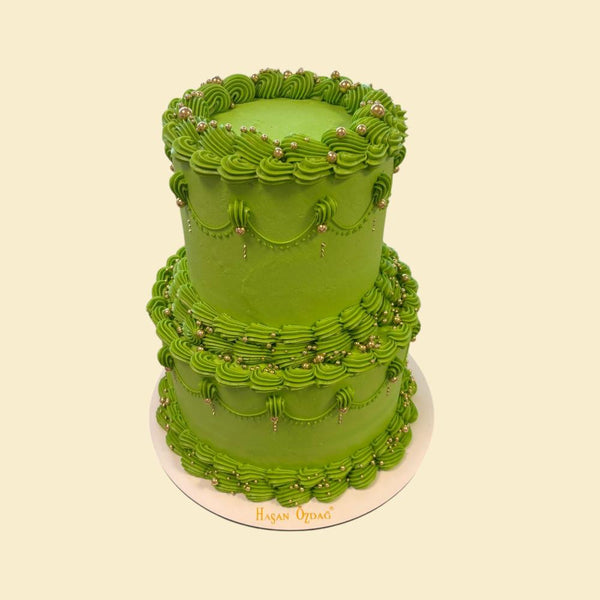 Retro Green Buttercream Cake