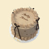 Birthday Cake „Thirty Three“ – Hellbraune - Buttercremetorte mit eleganten Schleifen