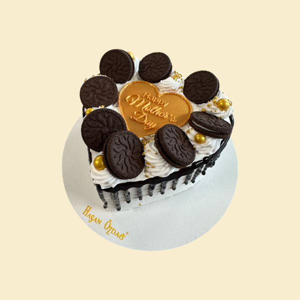 Herztorte Happy Mothers Day (Sahnecreme & Oreo)