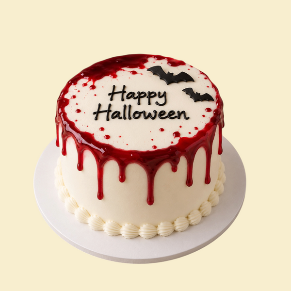 Bloody Halloween – Bento-Torte mit rotem Drip
