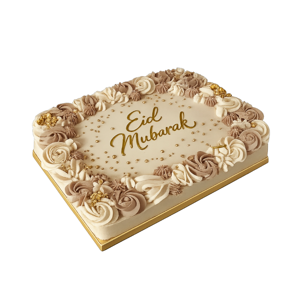 Eid Mubarak Premium Torte – Festliche Buttercreme mit Goldschrift