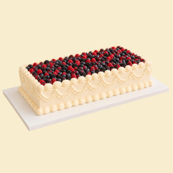 Vintage Waldbeeren-Torte rechteckig