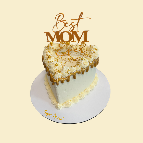 Herztorte Best Mom ever mit Topper (Buttercreme)