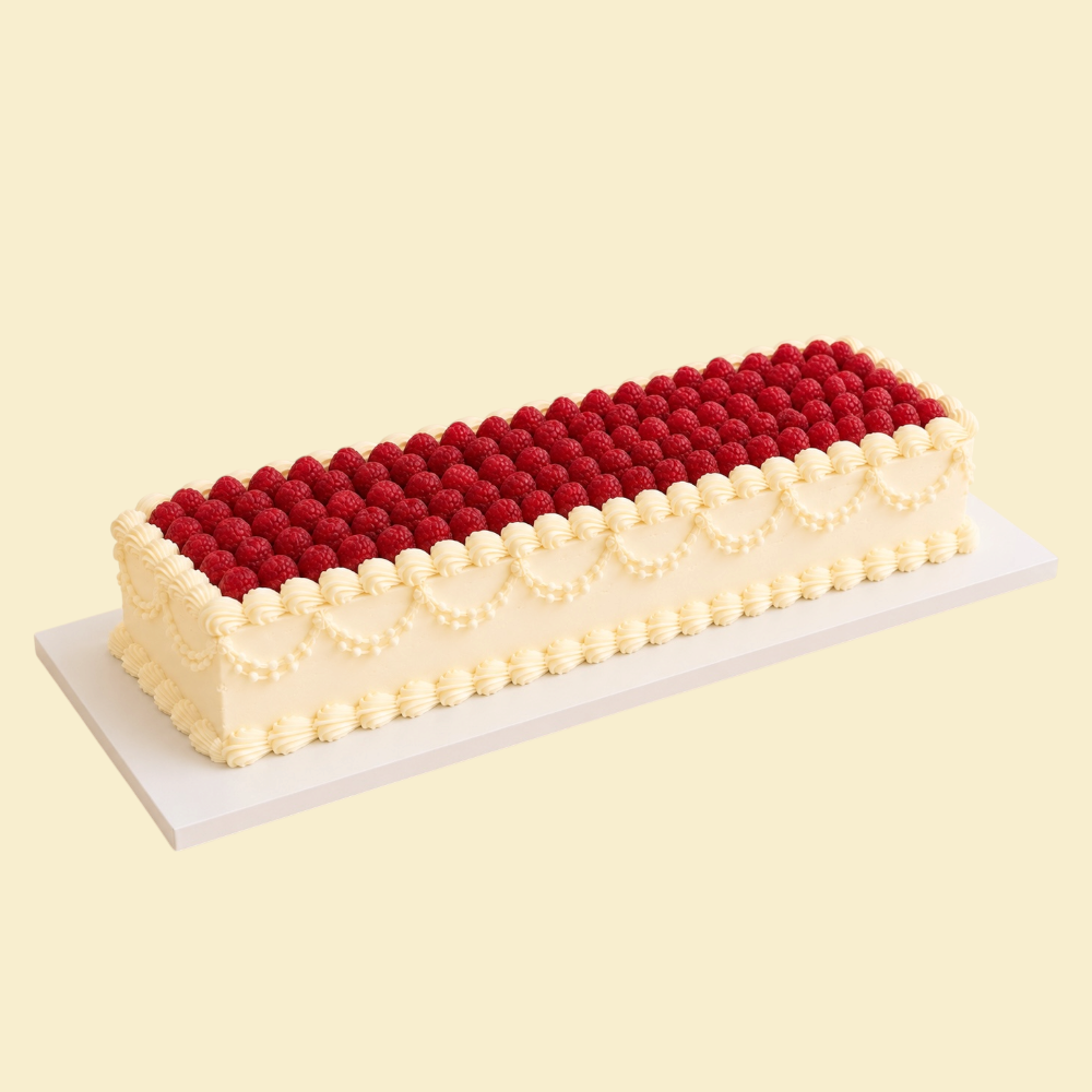 Vintage Himbeer-Torte rechteckig