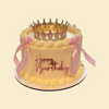Birthday Queen Torte – mit rosener Krone und Schleifen