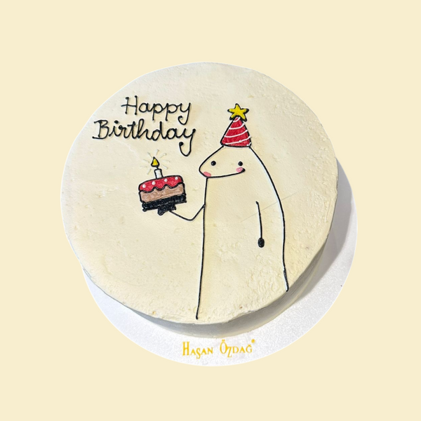 Happy Birthday Torte Comic Style