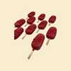 Kuchen am Stiel rot mit Herz (ab 10 Stk.)