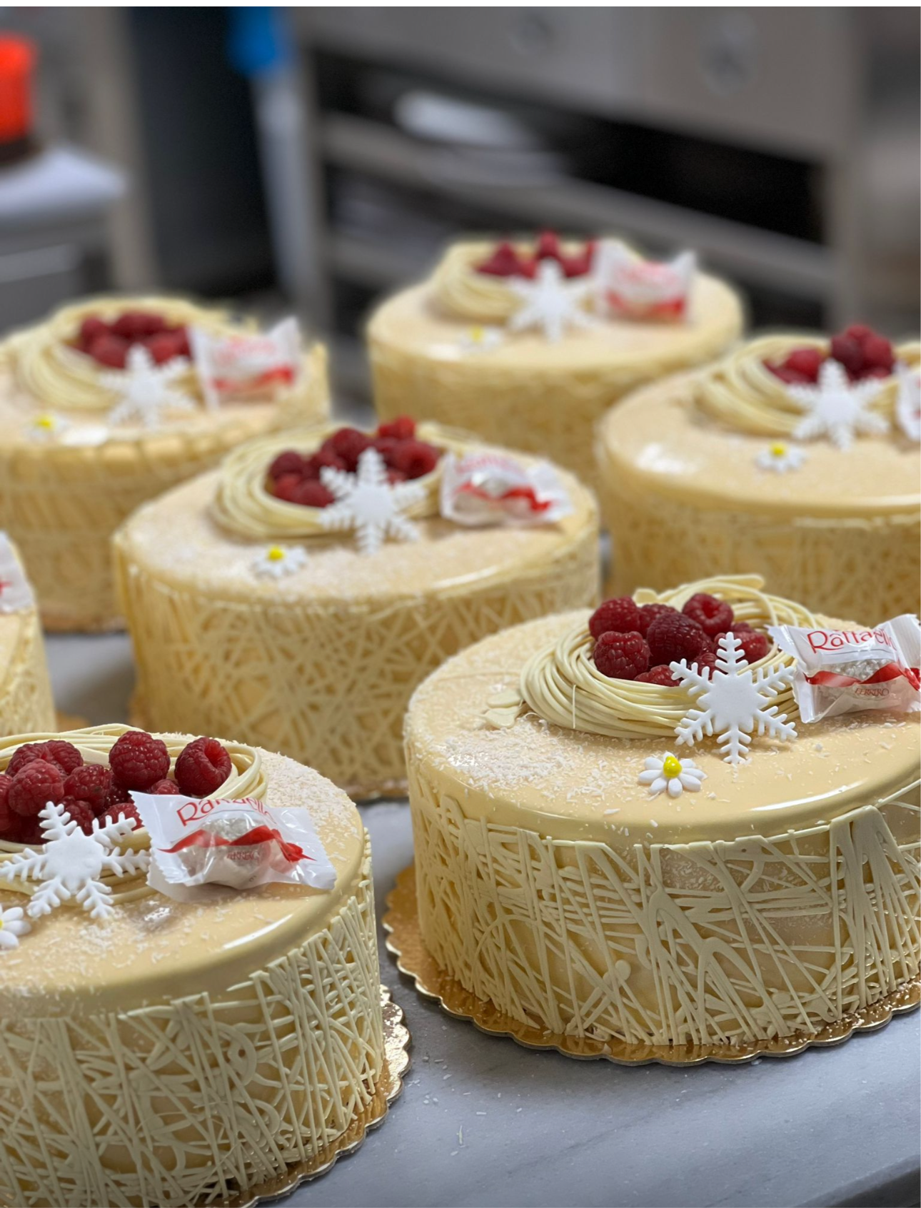 Rafaello Torte mit weißer Schokolade