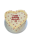 Herzförmige Torte mit roten Herzen 