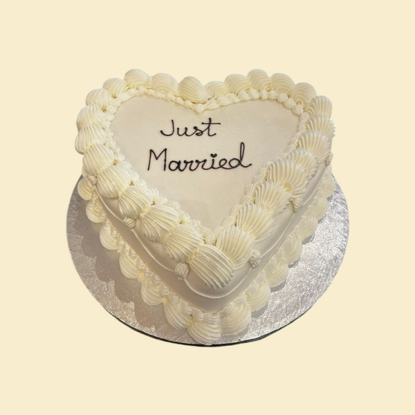 Herzform Torte Just Married (Fondant)