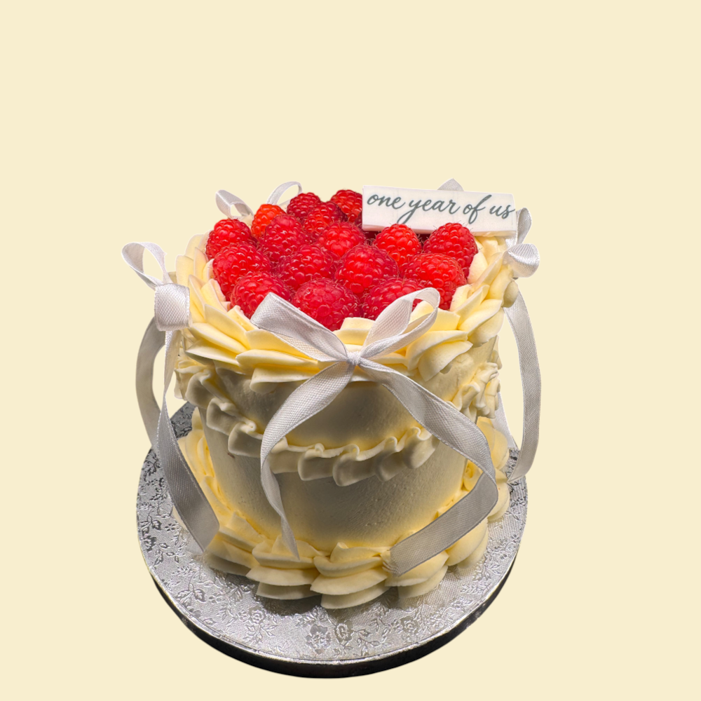 Himbeer-Bento-Torte „One Year of Us“