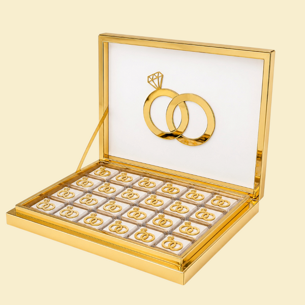 Schoko Box mit Ringen (24 Stück)