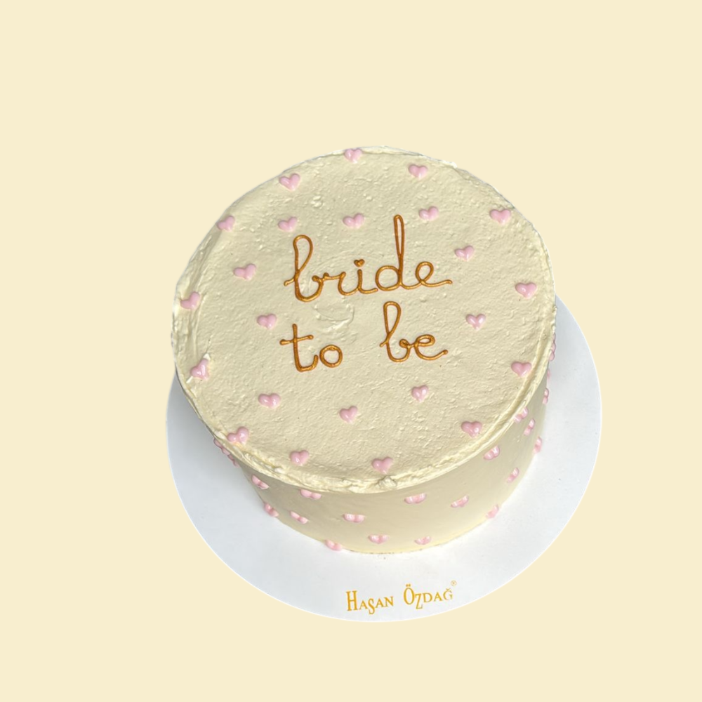 Bride to Be Torte –  mit Buttercreme und Rosa Herzen