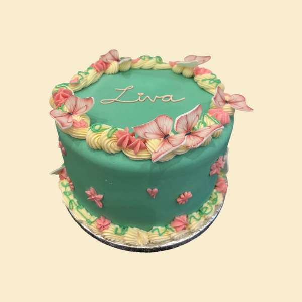 Blumentorte „Liva“ – Frühlingszauber in Mint