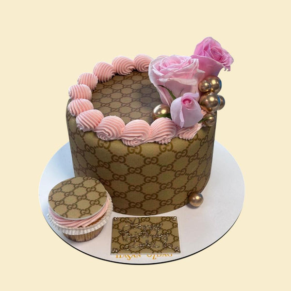 Luxury Gucci Style Torte mit Rosen