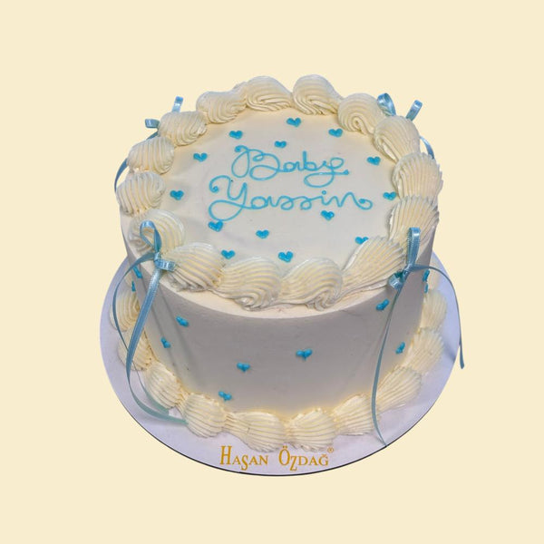 Schleifentorte Babyblau