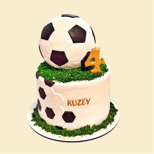 Fußball Geburtstagstorte mit Ball – Kindergeburtstag mit Namen & Zahl