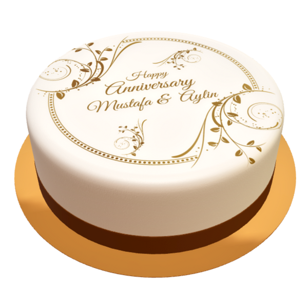 Hochzeitstag Torte personalisiert mit Wunschtext und Namen