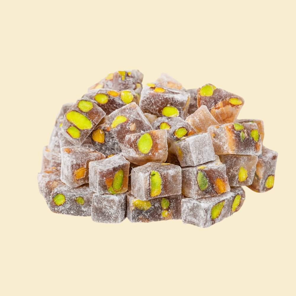 Pudralı Fıstıklı Duble – Puderzucker Pistazien Lokum