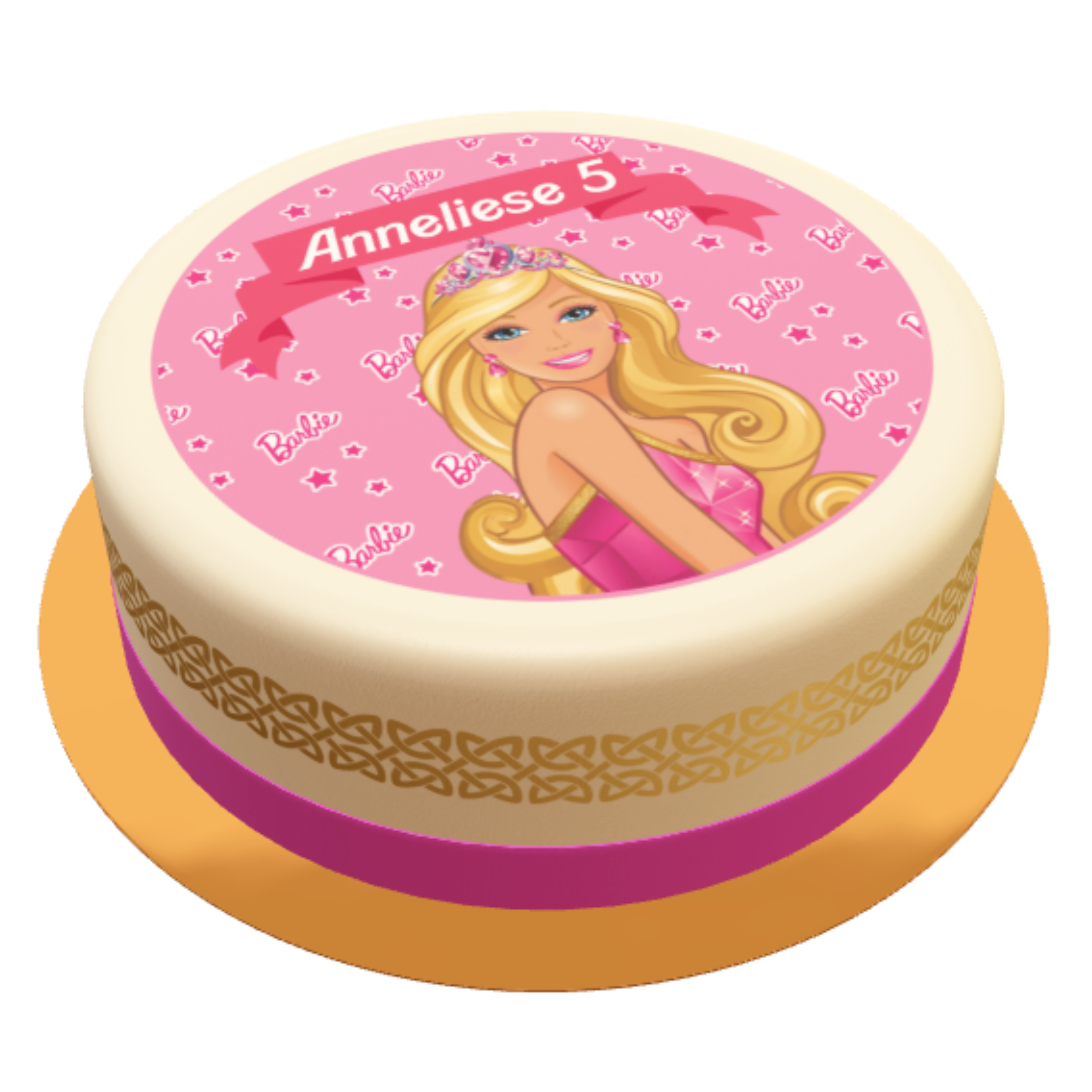 Barbie Torte Personalisiert  mit Name und Alter