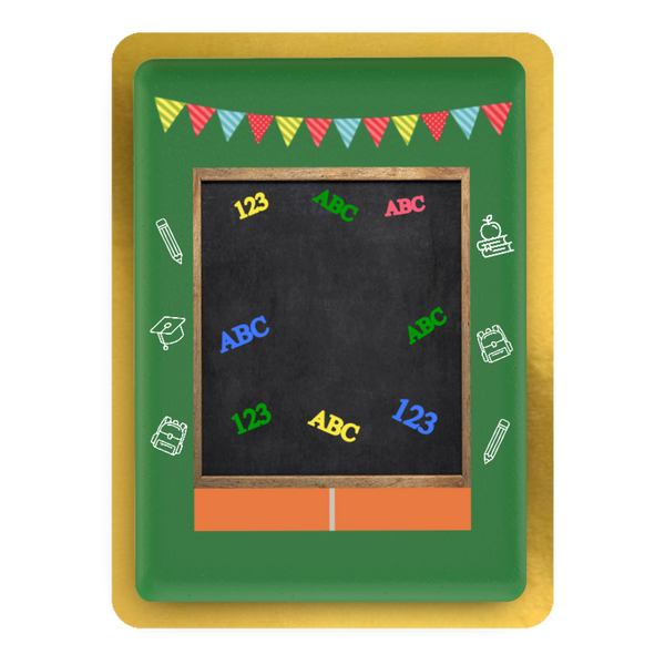 Personalisierte Einschulungstorte mit Tafelmotiv und Namen aus Köln