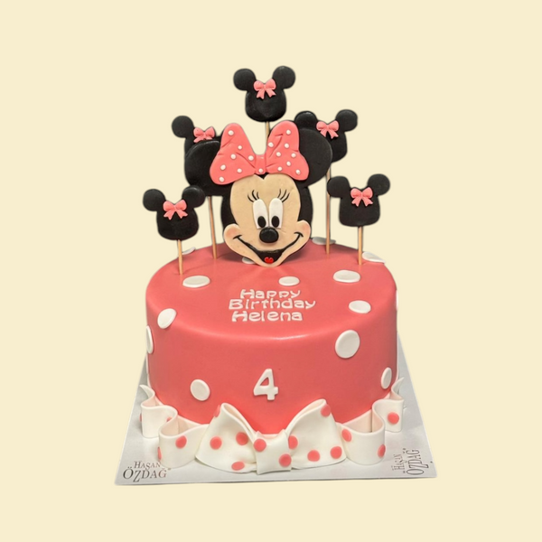 Minnie Maus Torte in Rosa mit Öhrchen