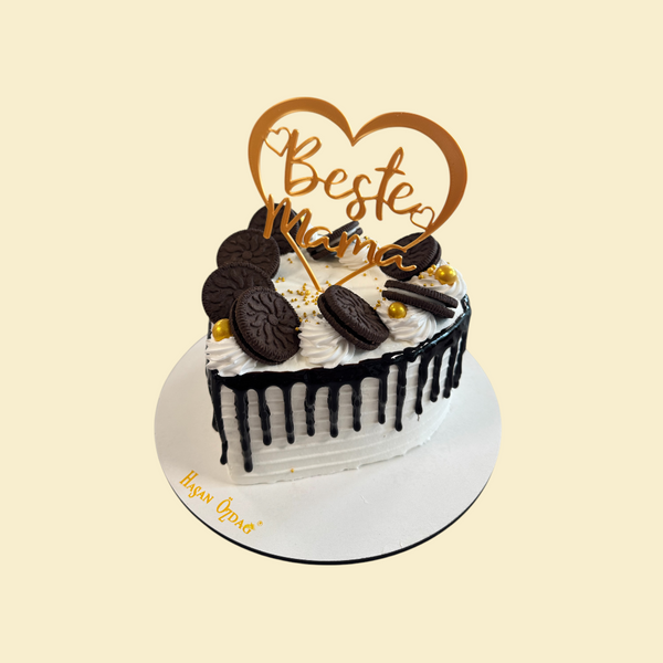 Herztorte Best Mama mit Topper (Oreo)
