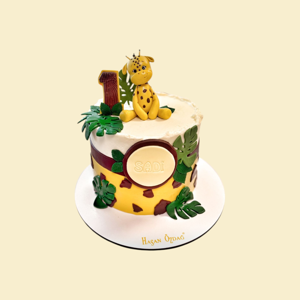 Dschungel-Giraffen-Torte zum 1. Geburtstag