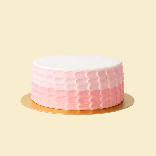 Baby Smash Cake „Pink Ombre Scale“ – Geburtstagstorte in Rosa mit Sahne & Puddingfüllung
