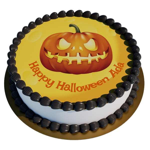 Halloween Kürbis personalisiert mit Wunschtext