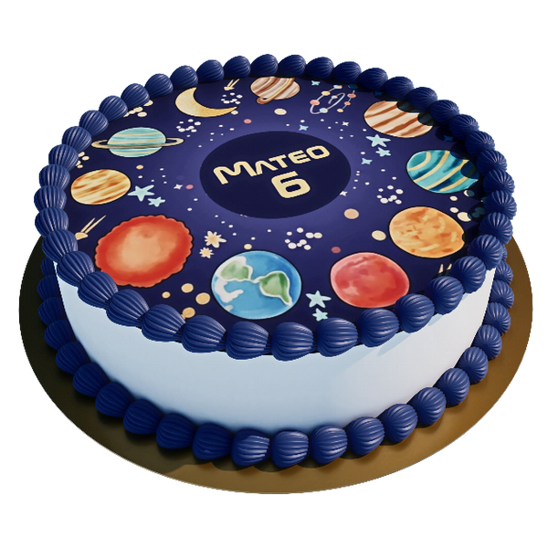 Planeten mit Wunschtext