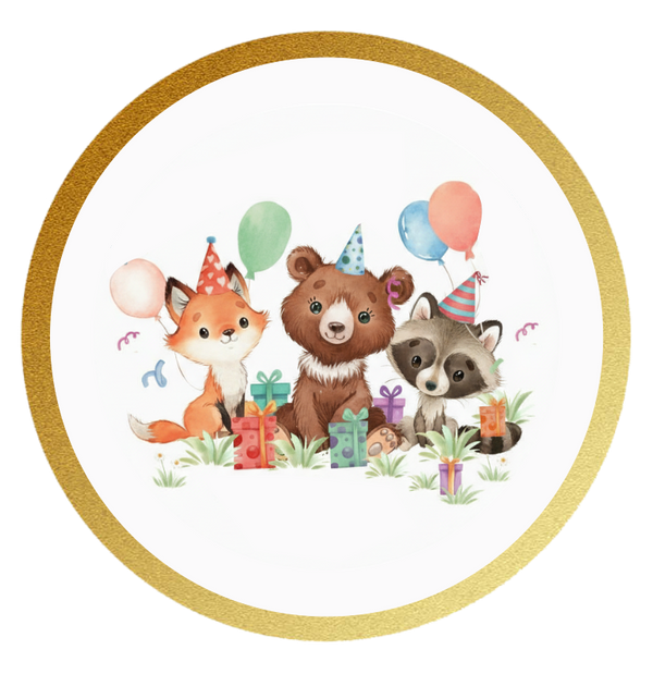 Waldtierbabys personalisiert mit Wunschtext