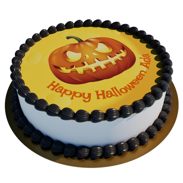 Halloween Kürbis personalisiert mit Wunschtext