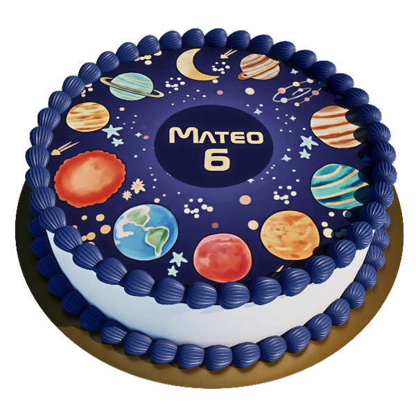 Planeten mit Wunschtext
