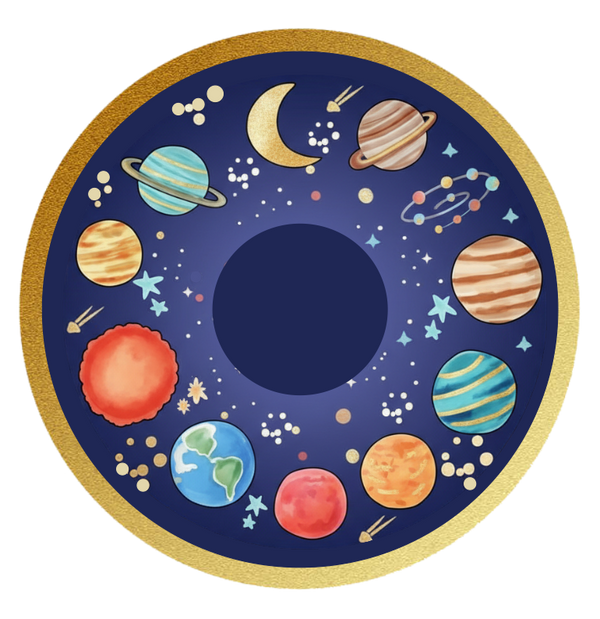 Planeten mit Wunschtext