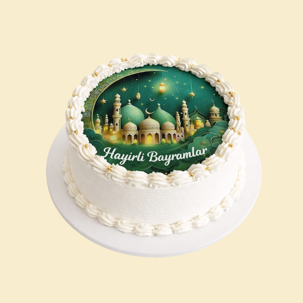 Hayırlı Bayramlar Eid Torte – Premium Sahnetorte mit orientalischem Eid-Motiv