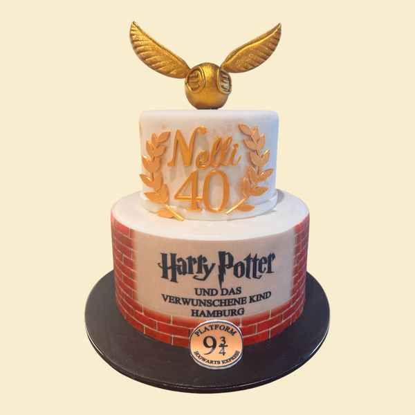 Harry Potter Torte – 2 stöckige Goldener Schnatz Geburtstagstorte