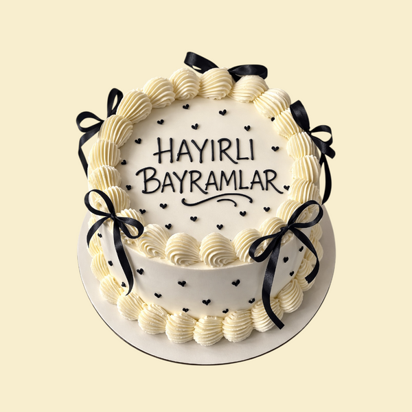Hayırlı Bayramlar Torte – Elegante Buttercremetorte mit Schleifen