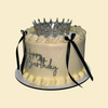 Birthday Queen Torte – mit silberner Krone und Schleifen