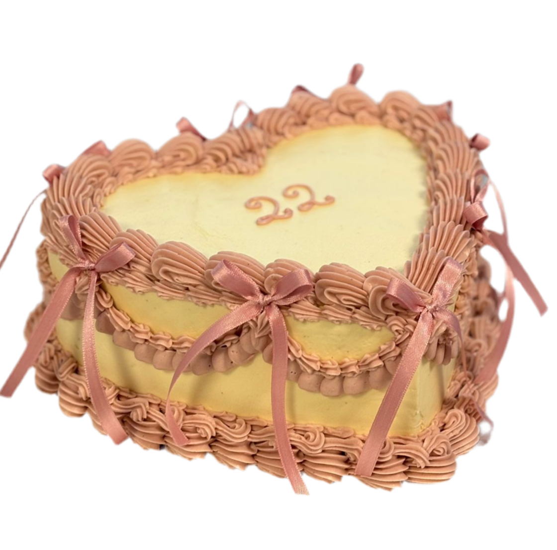 Herztorte in Flieder mit Wunschtext