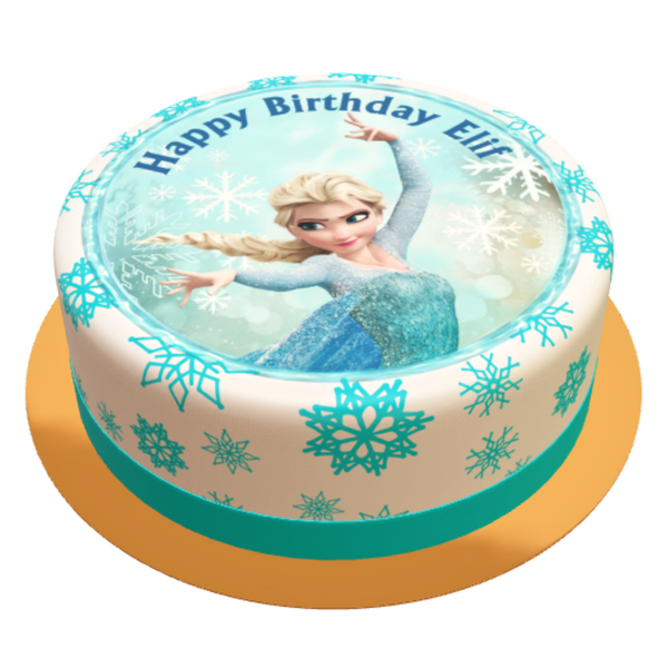 Elsa Frozen Torte personalisiert mit Wunschtext, Name und Alter