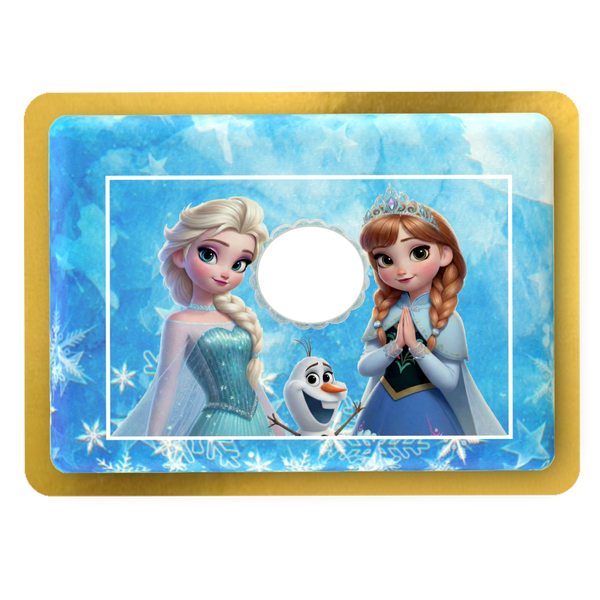 Elsa & Anna Torte personalisiert mit Wunschfoto Namen und Alter
