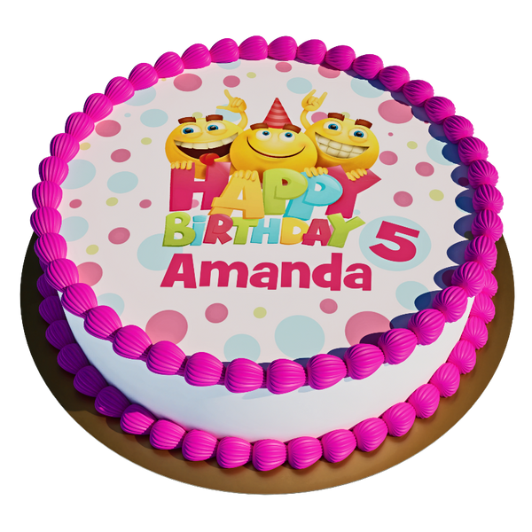 Emoji Geburtstag personalisiert mit Wunschtext