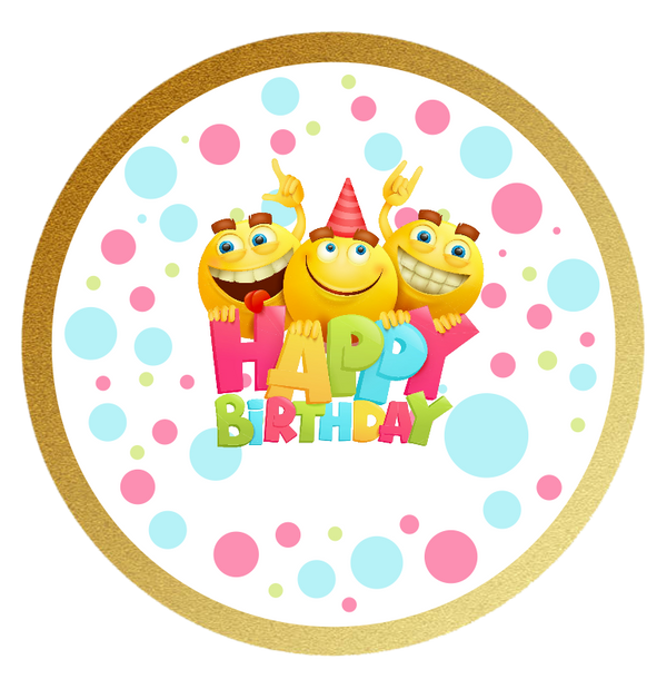 Emoji Geburtstag personalisiert mit Wunschtext