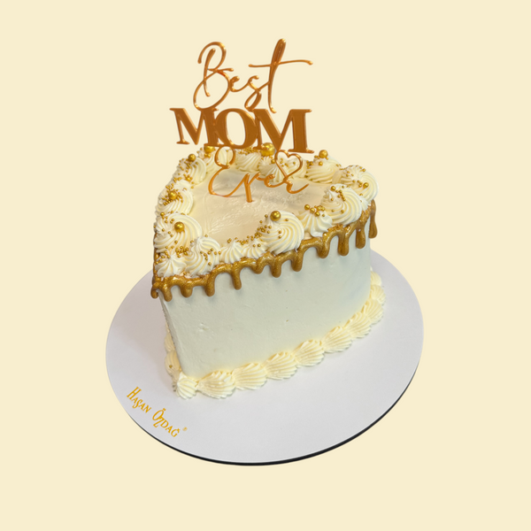 Herztorte Best Mom ever mit Topper (Buttercreme)