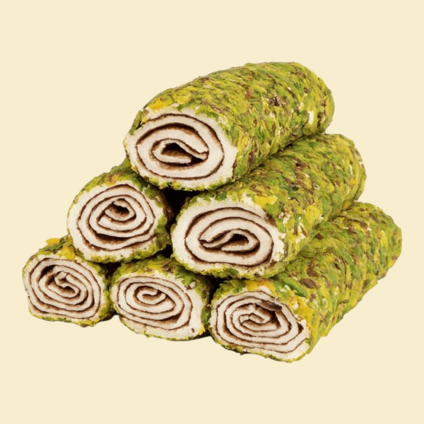 Pistazien-Schoko Sarma Lokum – File Fıstıklı Çikolatalı Turkish Delight Roll