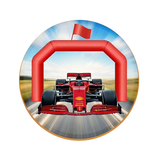 Ferrari F1  personalisiert mit Wunschtext, Name und Alter