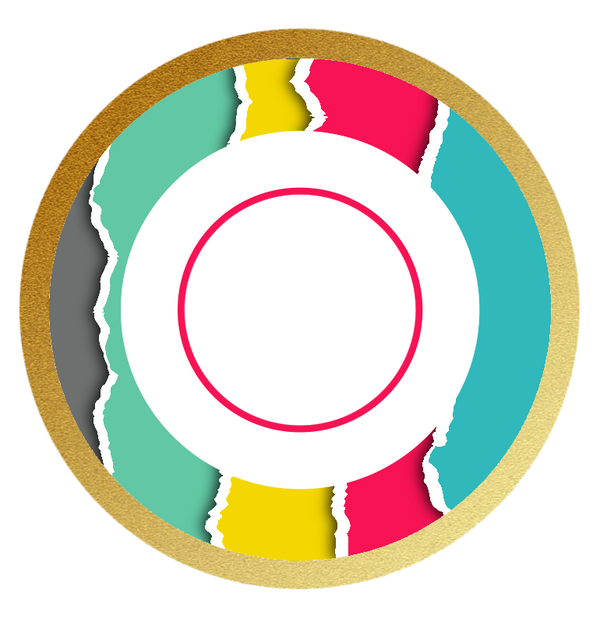 Bunter Fotorahmen personalisiert mit Wunschtext