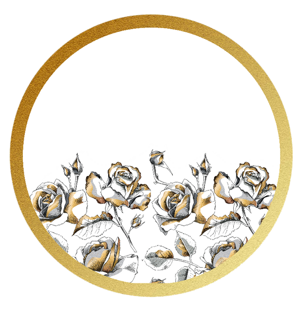 Goldene Rosen Torte – personalisiert mit Wunschtext Edler Fondantdruck in Goldoptik